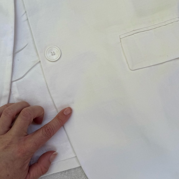 Zara NWOT Ivory Linen and Viscose Women’s Tailored Blazer Oversized size XS - Picture 16 of 16